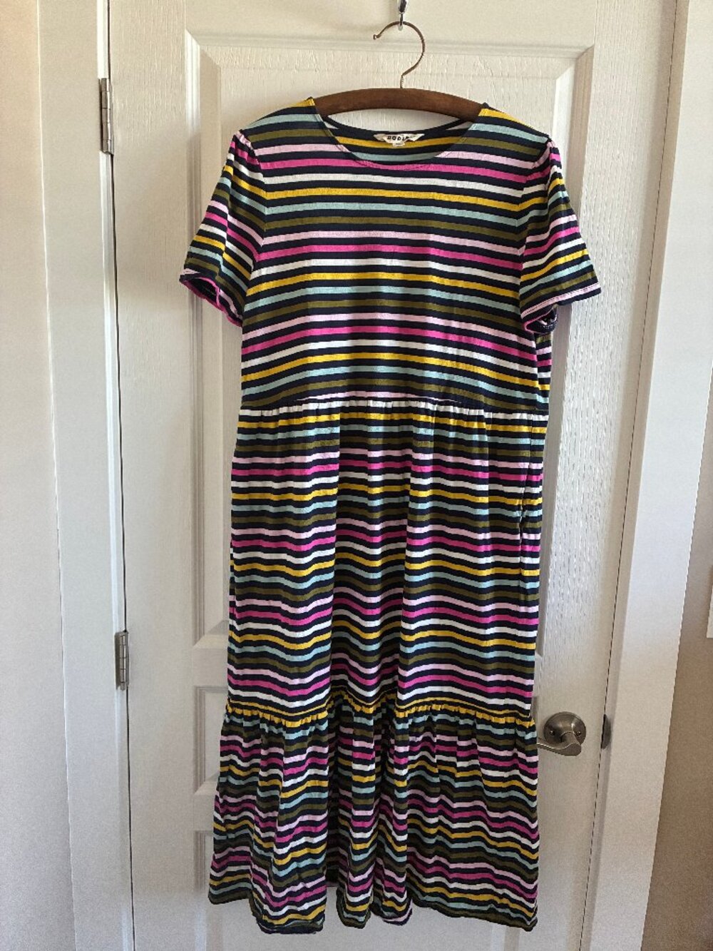 Boden Emma Tiered Jersey Midi Dress